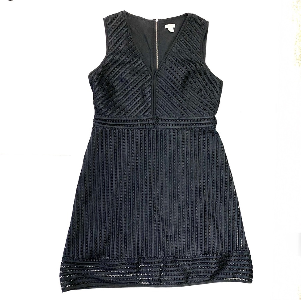 J. Crew factory V Neck A Line Net Mesh dress
